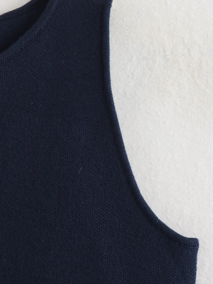 MUJER White Knit Crop Top Women Button Short Tops Woman 2025 Summer Tanks Camis Tops for Women Streetwear Vest Tank Top Female
