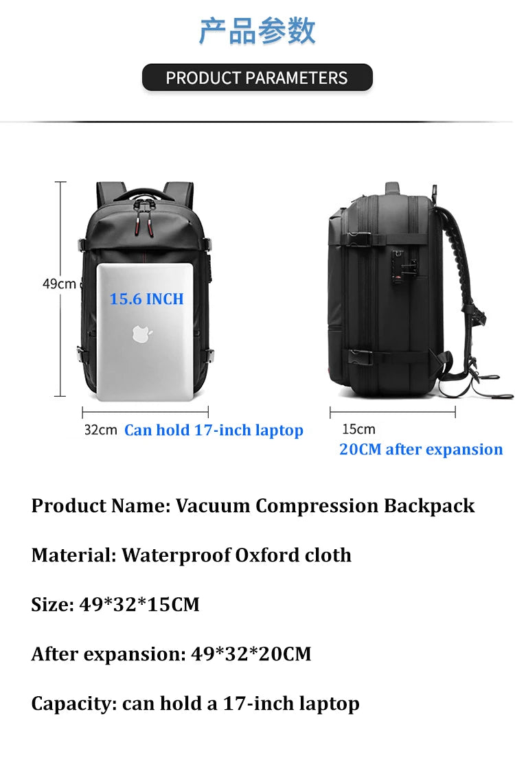 BackMax™ - Backpack with Vacuum Compression