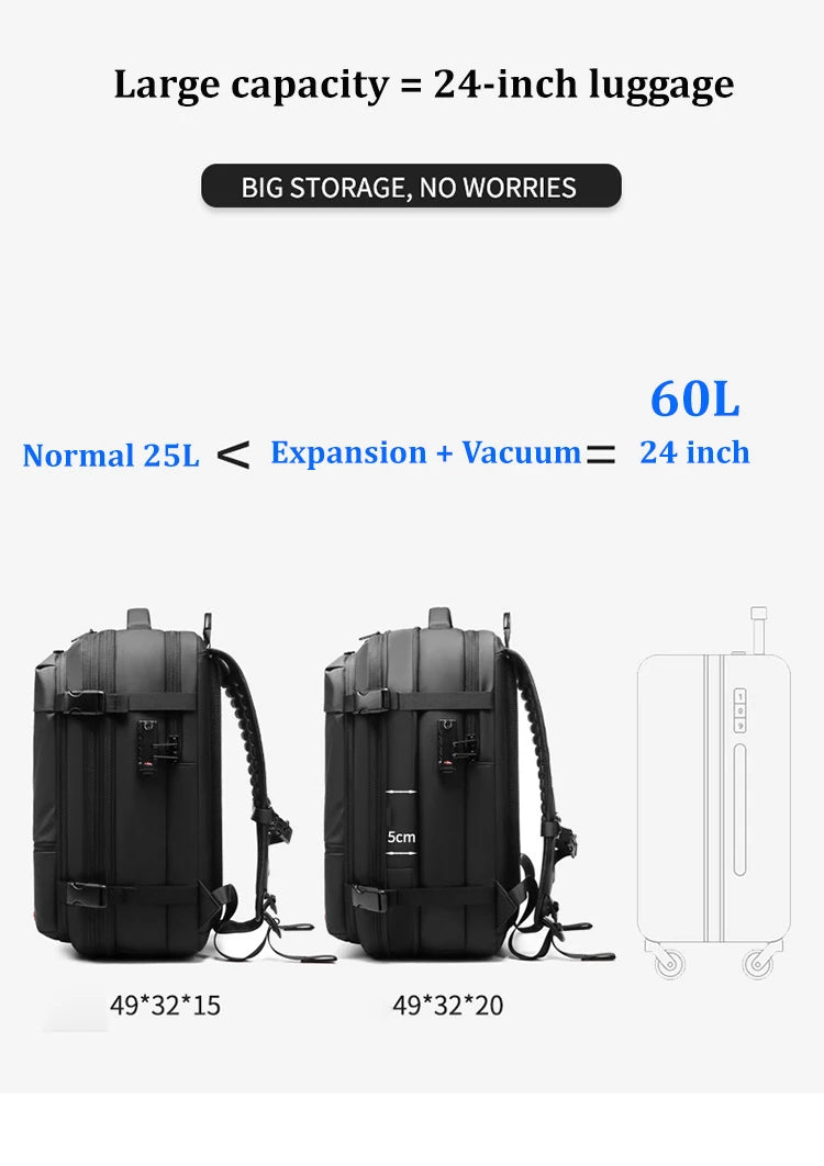 BackMax™ - Backpack with Vacuum Compression